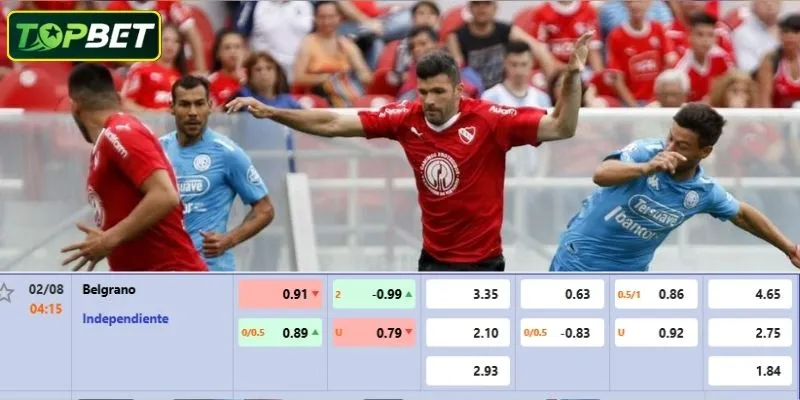 Ty Le Keo Chi Tiet Cho Tran Dau Belgrano Vs Independiente