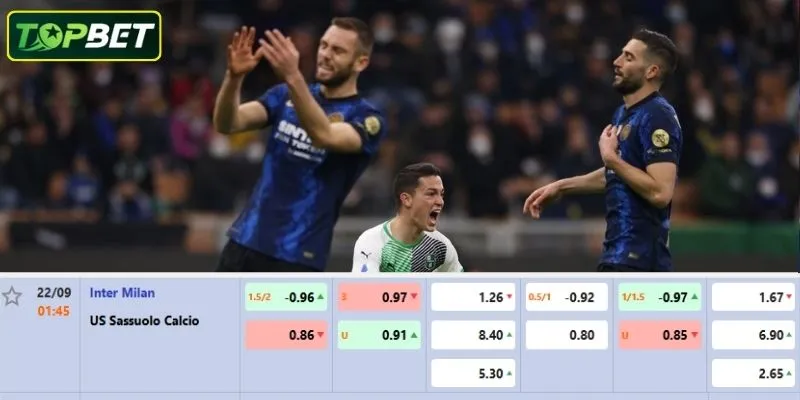 Ty Le Keo Chi Tiet Cho Tran Dau Inter Vs Sassuolo