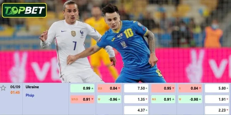 Ty Le Keo Chi Tiet Cho Tran Dau Ukraina Vs Phap