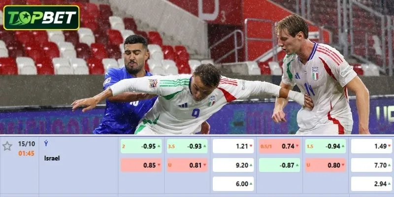 Ty Le Keo Chi Tiet Cho Tran Dau Italia Vs Israel