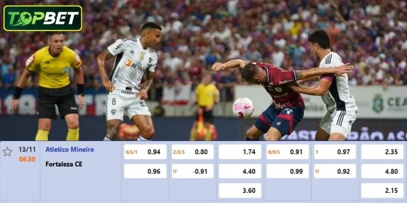 Ty Le Keo Chi Tiet Cho Tran Dau Atletico Mineiro Vs Fortaleza Ce