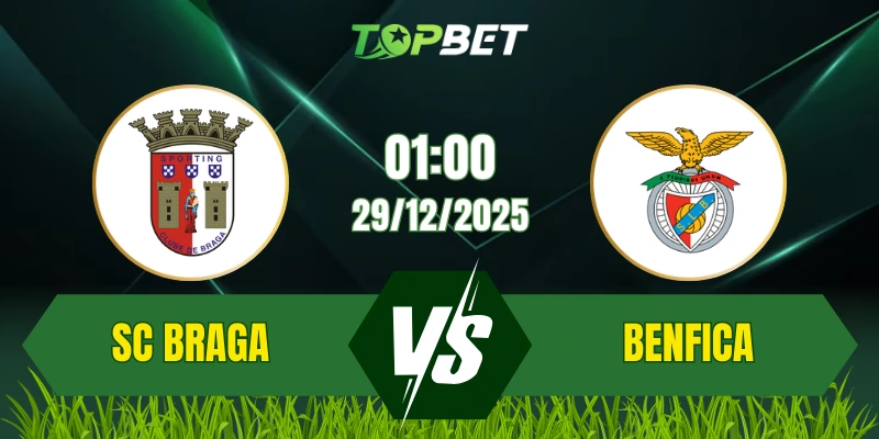 Soi Kèo Trận SC Braga Vs Benfica Ngày 29/12/2025: Đối Đầu Nóng Bỏng