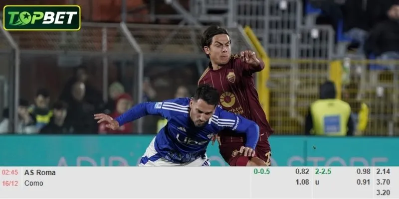 Ty Le Keo Chi Tiet Cho Tran Dau As Roma Vs Como 1907