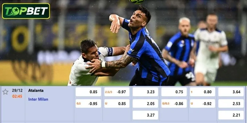 Ty Le Keo Chi Tiet Cho Tran Dau Atalanta Vs Inter Milan