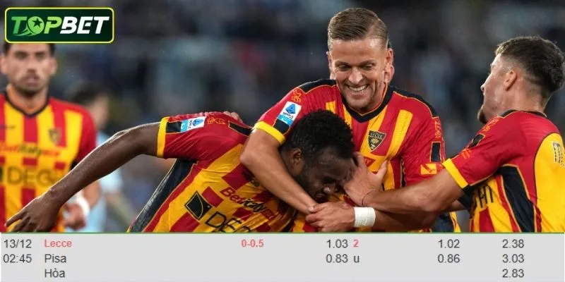 Ty Le Keo Chi Tiet Cho Tran Dau Lecce Vs Pisa